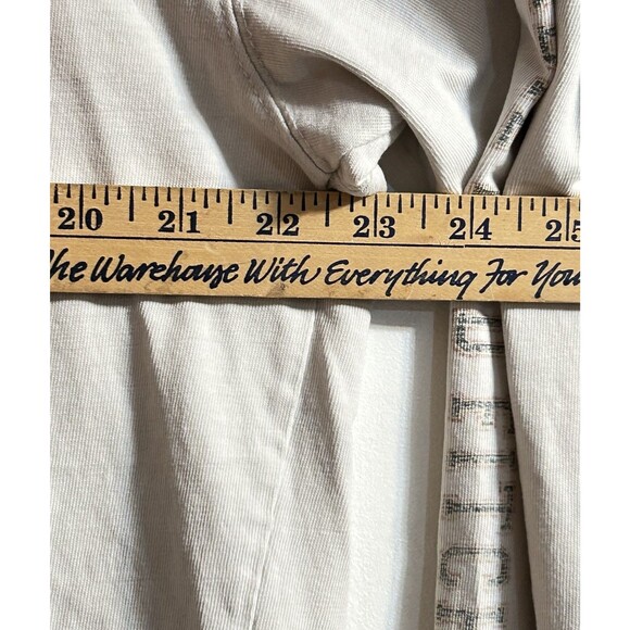 Abercrombie & Fitch Y2K 1990’s Off White Long Sleeve Tee THRASHED Vintage L - Picture 10 of 13